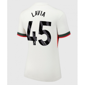 Chelsea Romeo Lavia #45 Maglia Gara Trasferta Repliche 2025-26 Donna Maniche Corte